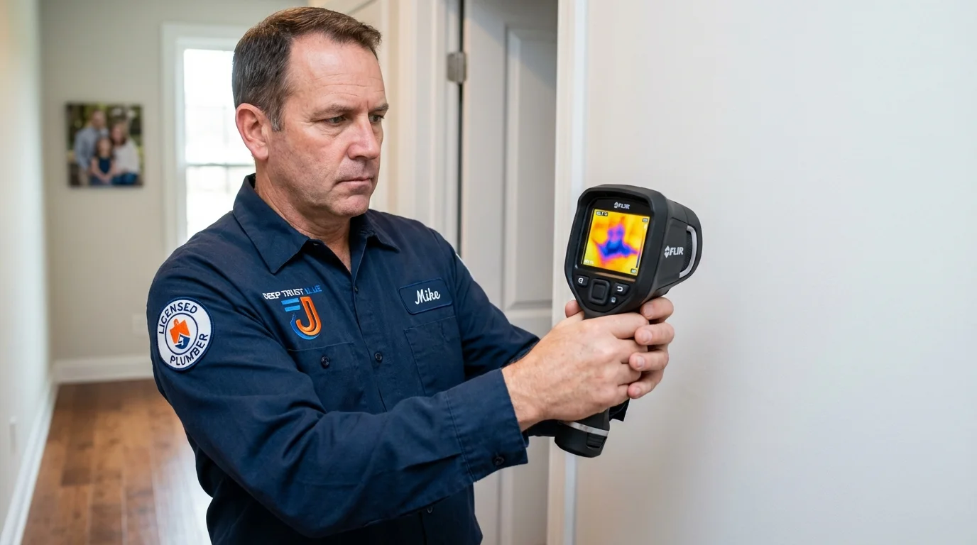 Thermal imaging leak detection by Johns Plumbing LLC in Cary
